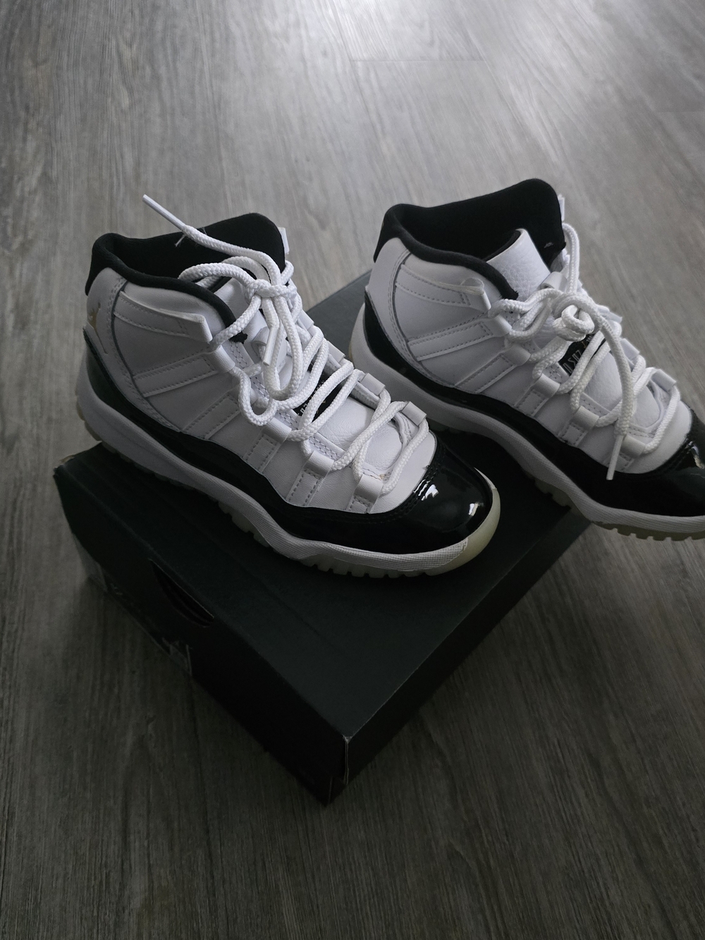 Jordan Kids White and Black High-Top Sneakers